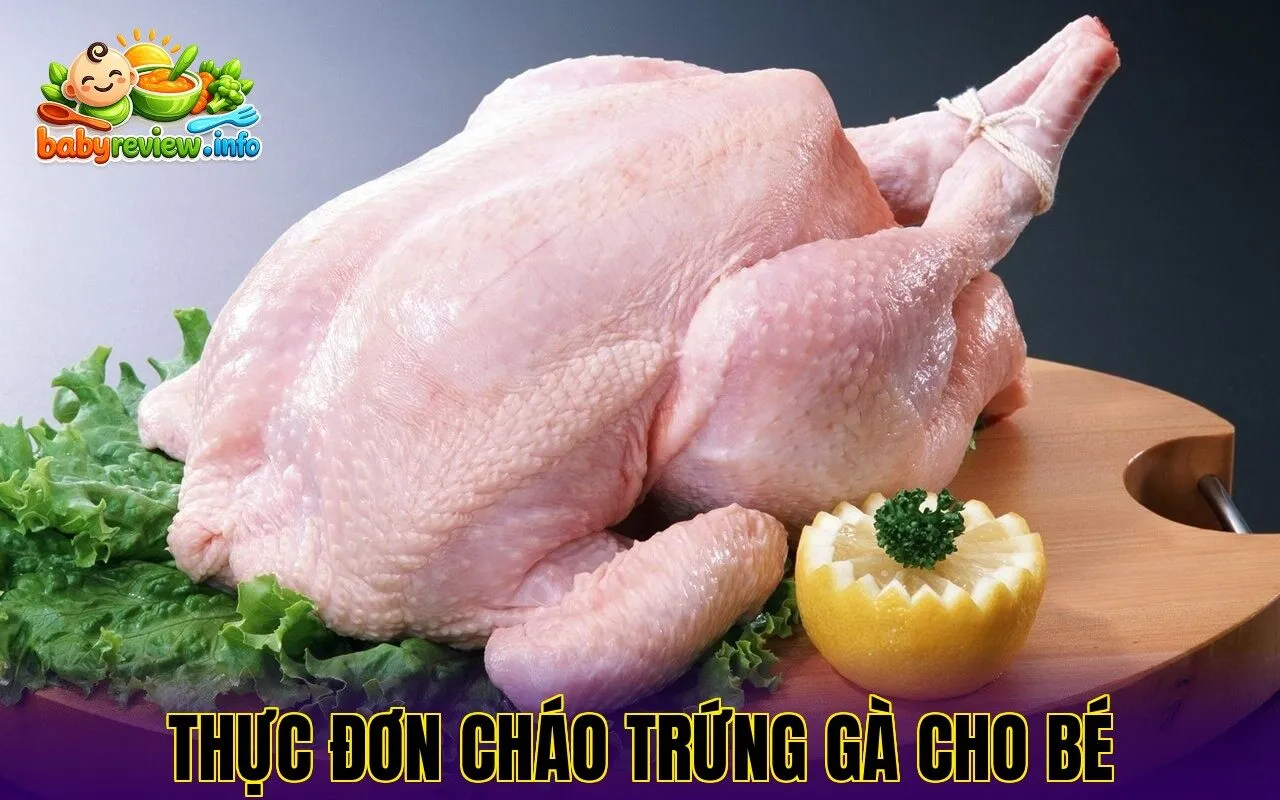 thực đơn cháo trứng gà cho bé