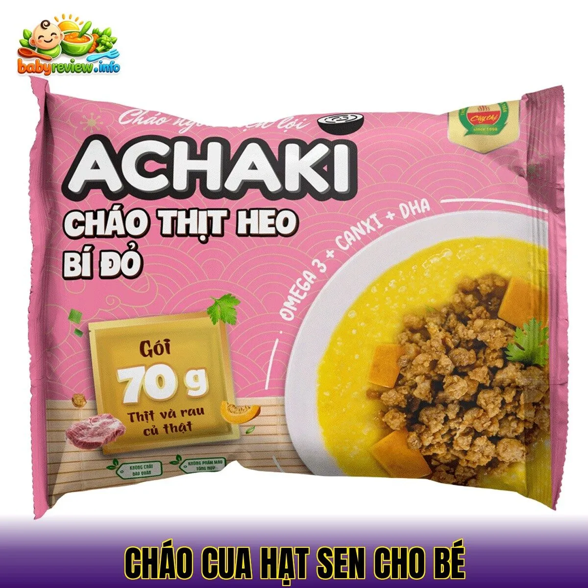 cháo cua hạt sen cho bé