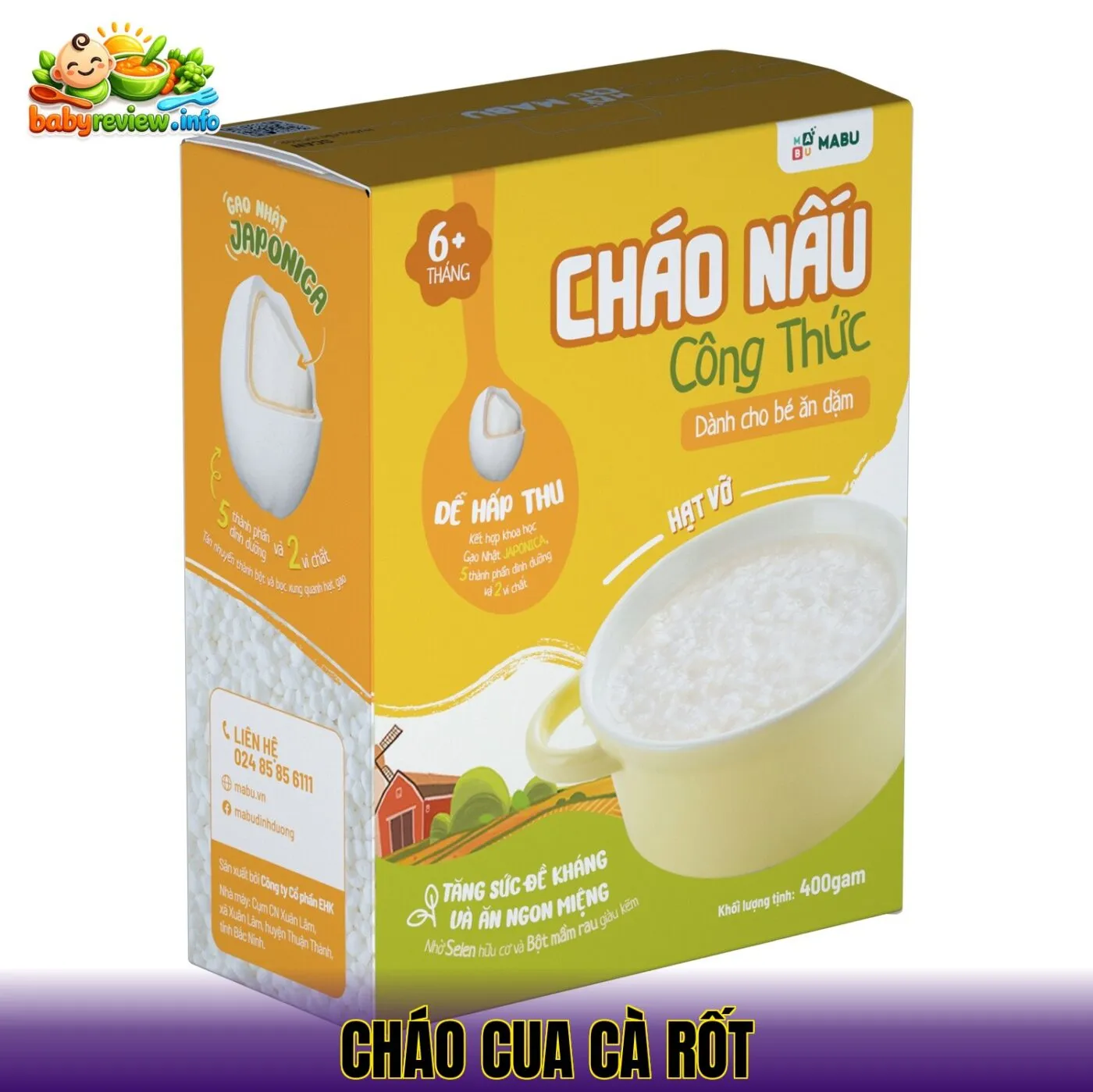 cháo cua cà rốt