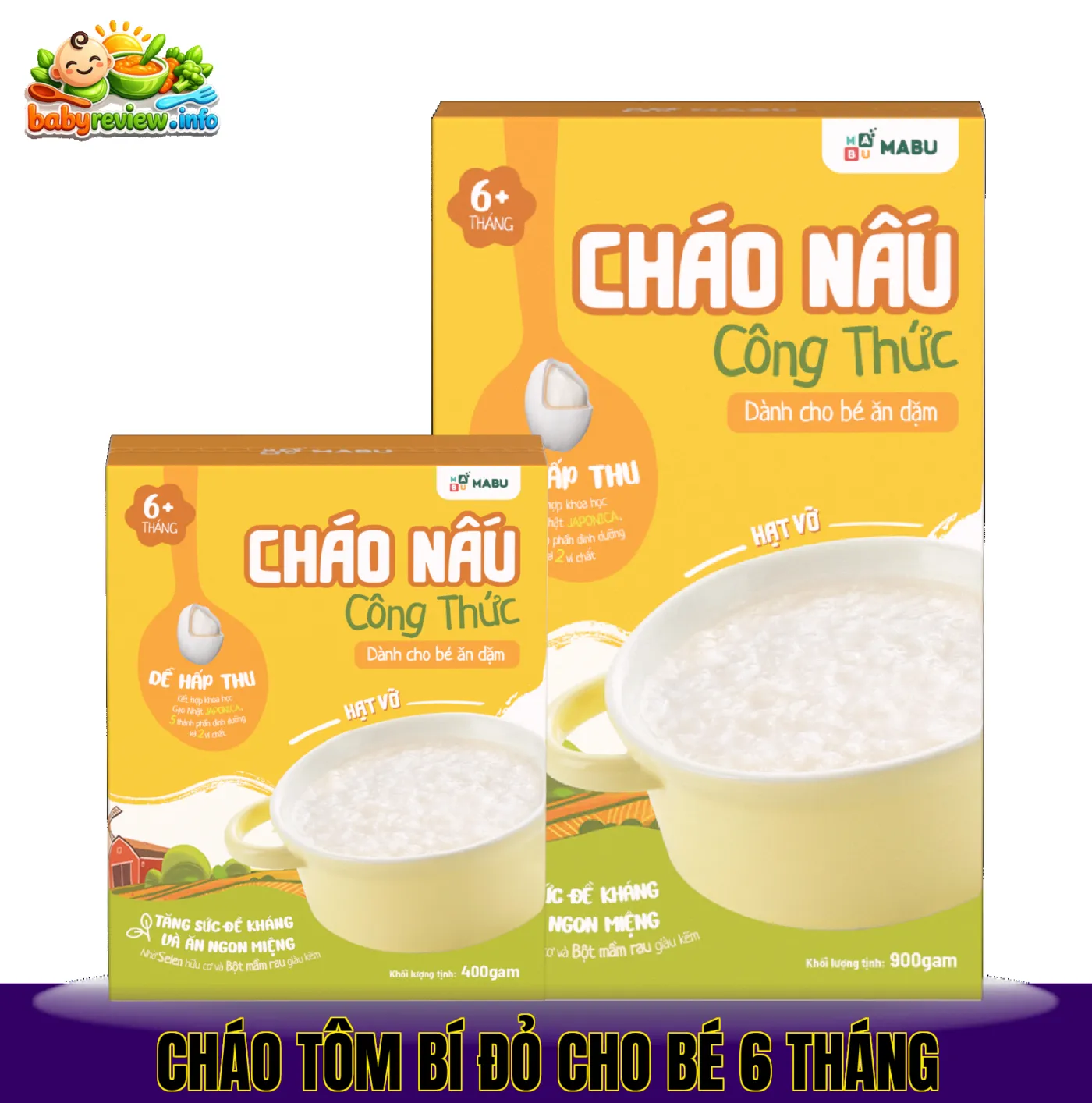 cháo tôm bí đỏ cho bé 6 tháng