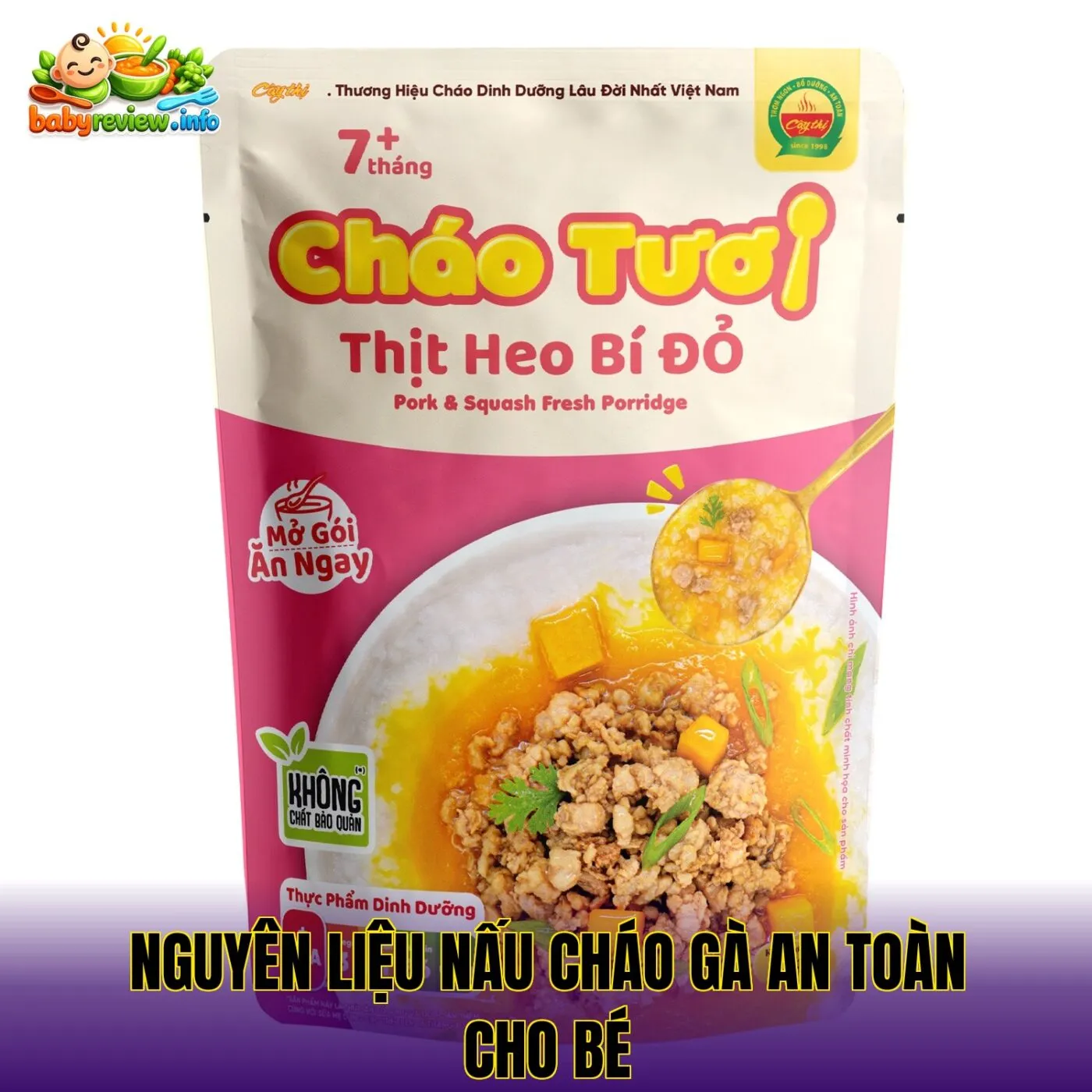nguyên liệu nấu cháo gà an toàn cho bé