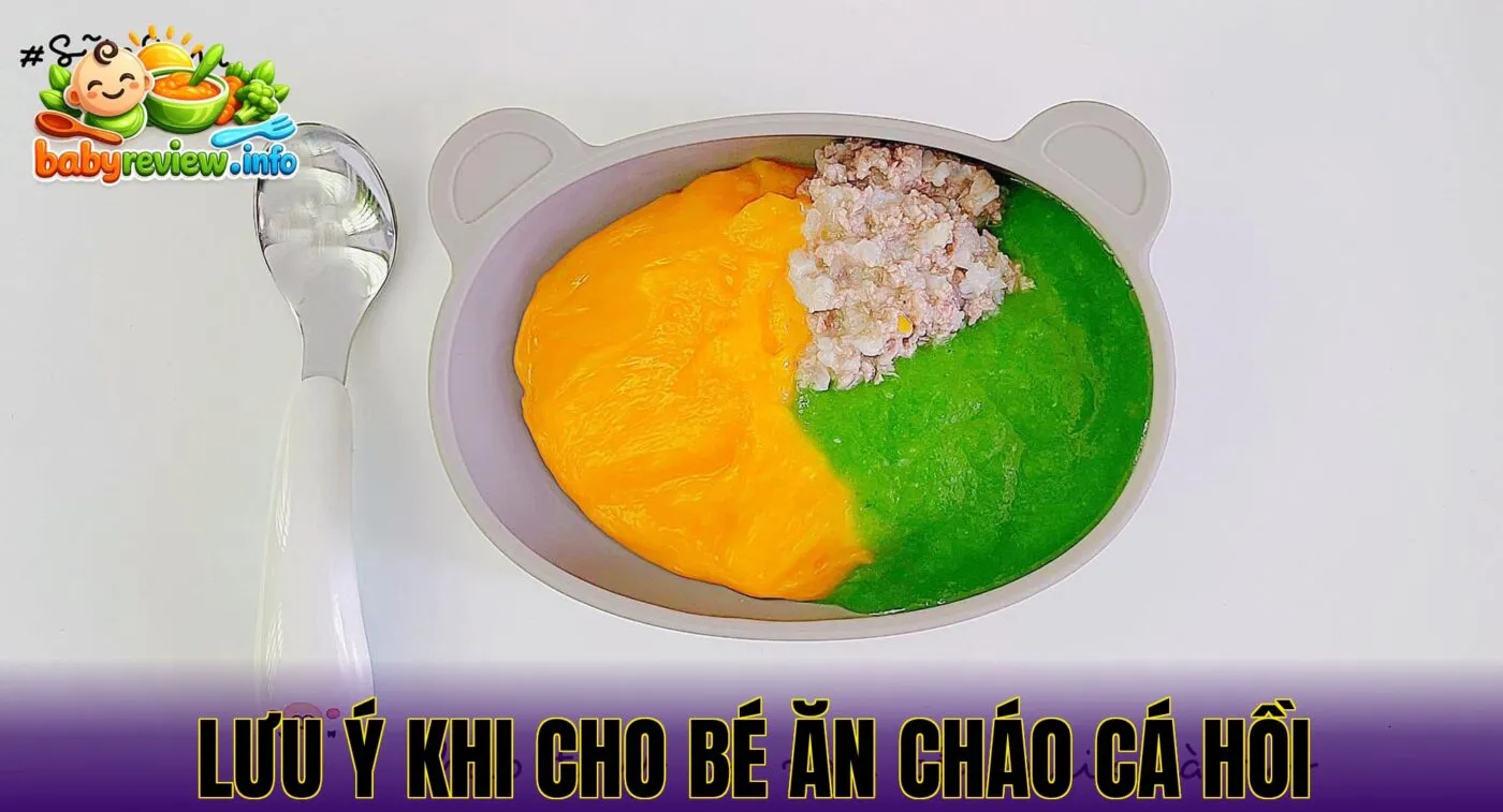 lưu ý khi cho bé ăn cháo cá hồi