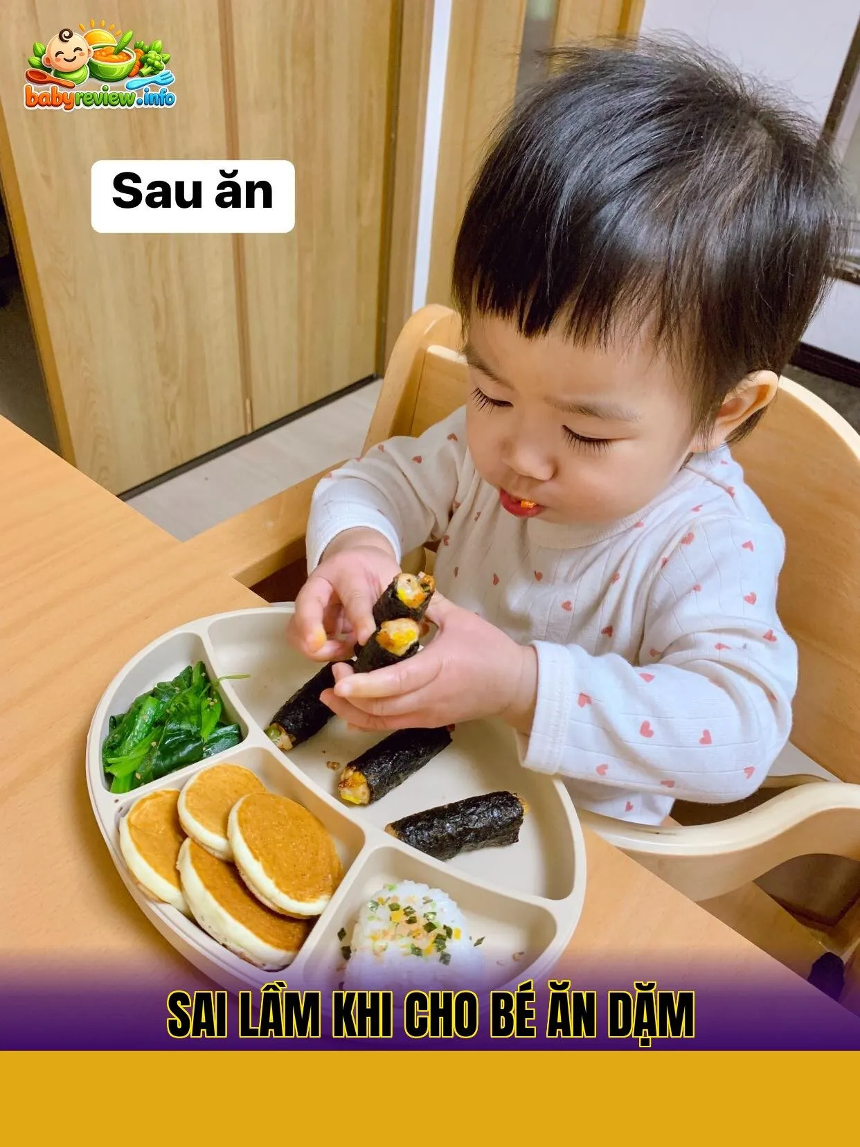 sai lầm khi cho bé ăn dặm
