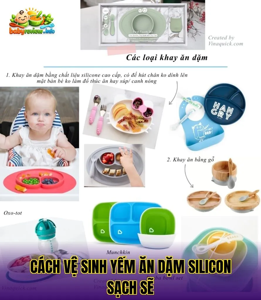 Cách vệ sinh yếm ăn dặm silicon sạch sẽ