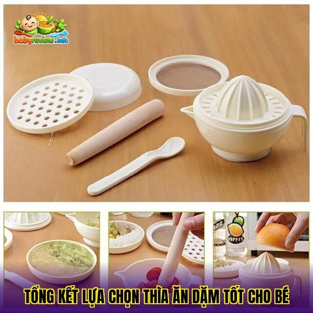 Tổng kết lựa chọn thìa ăn dặm tốt cho bé