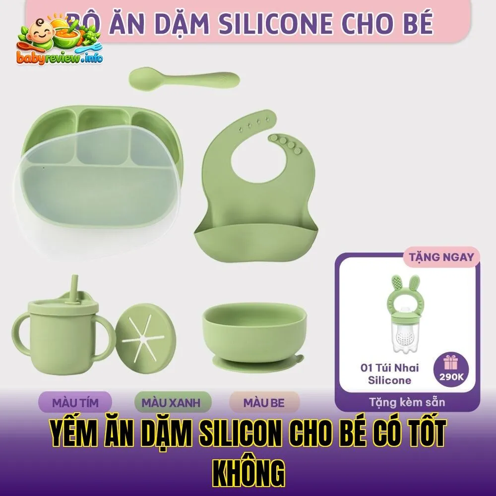 Yếm ăn dặm silicon cho bé có tốt không