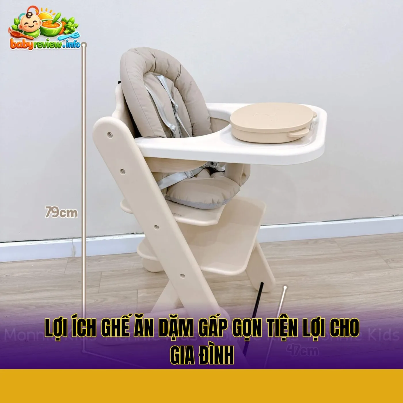 lợi ích ghế ăn dặm gấp gọn tiện lợi cho gia đình