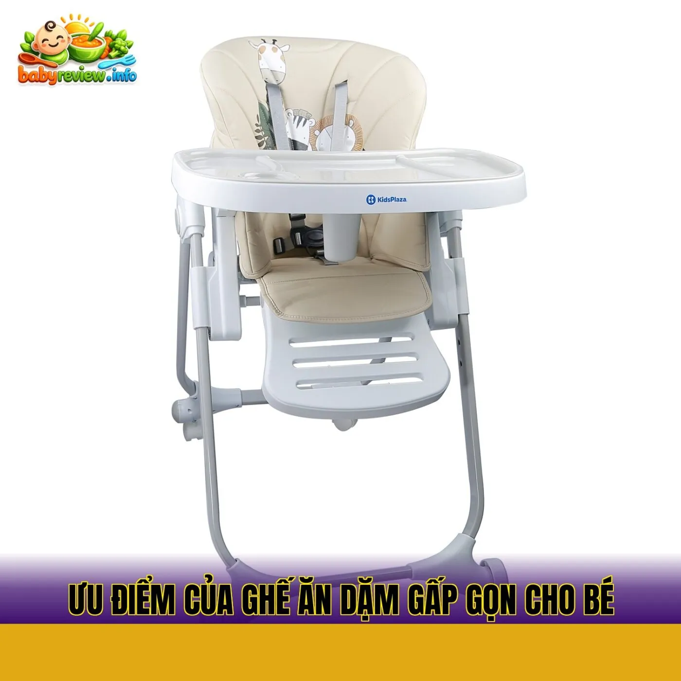 ưu điểm của ghế ăn dặm gấp gọn cho bé