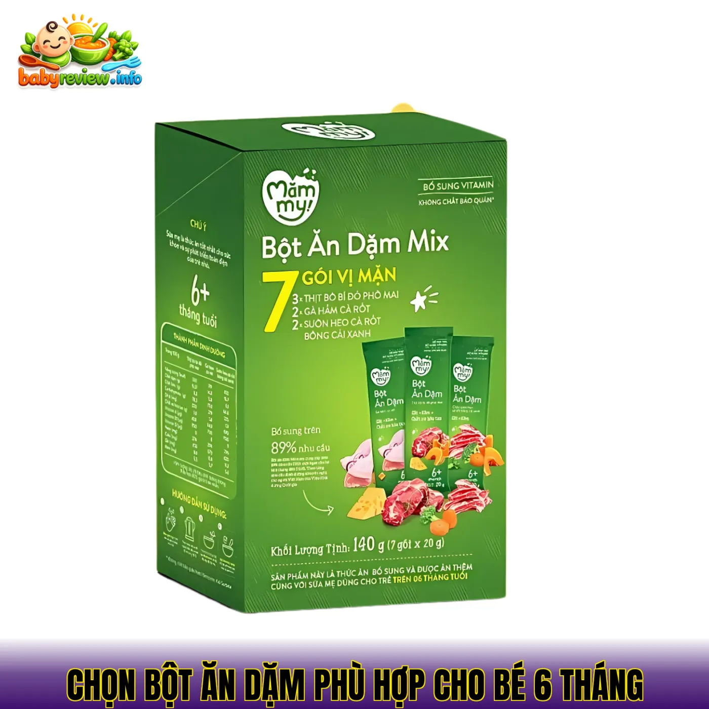 chọn bột ăn dặm phù hợp cho bé 6 tháng