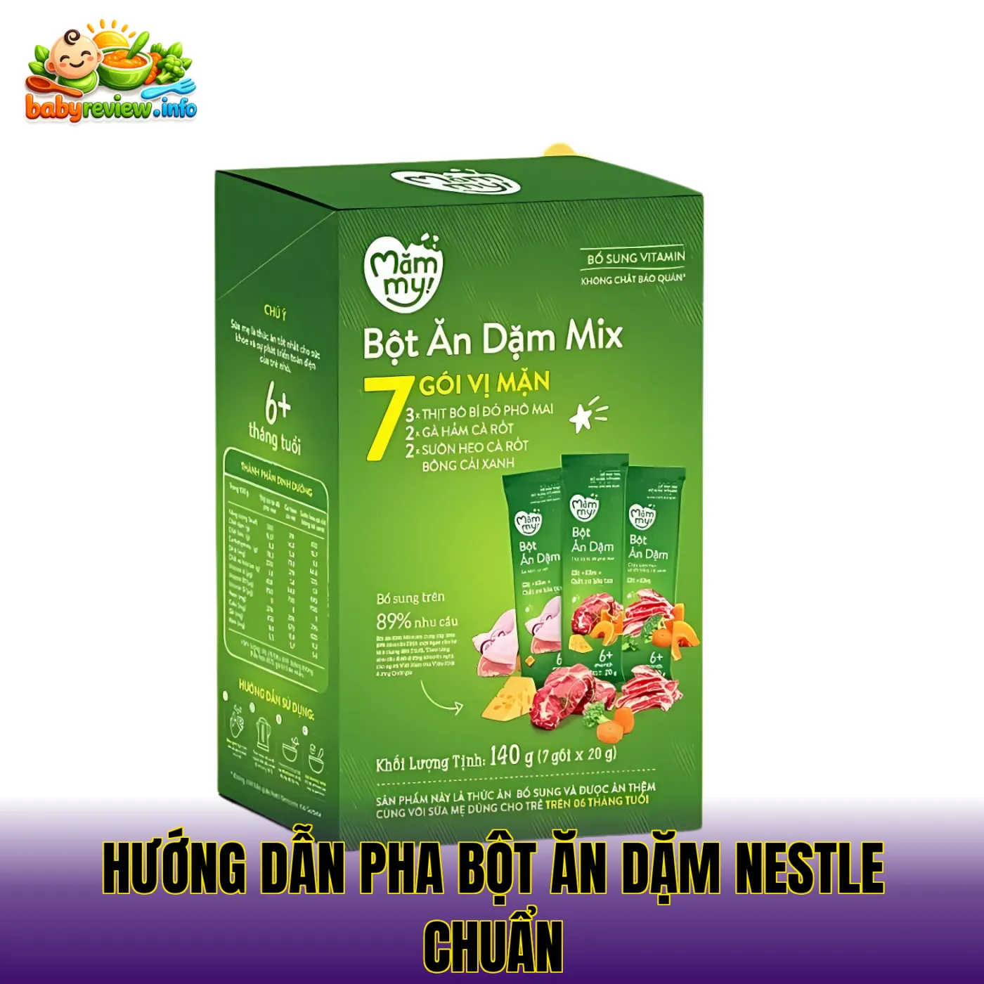 hướng dẫn pha bột ăn dặm nestle chuẩn