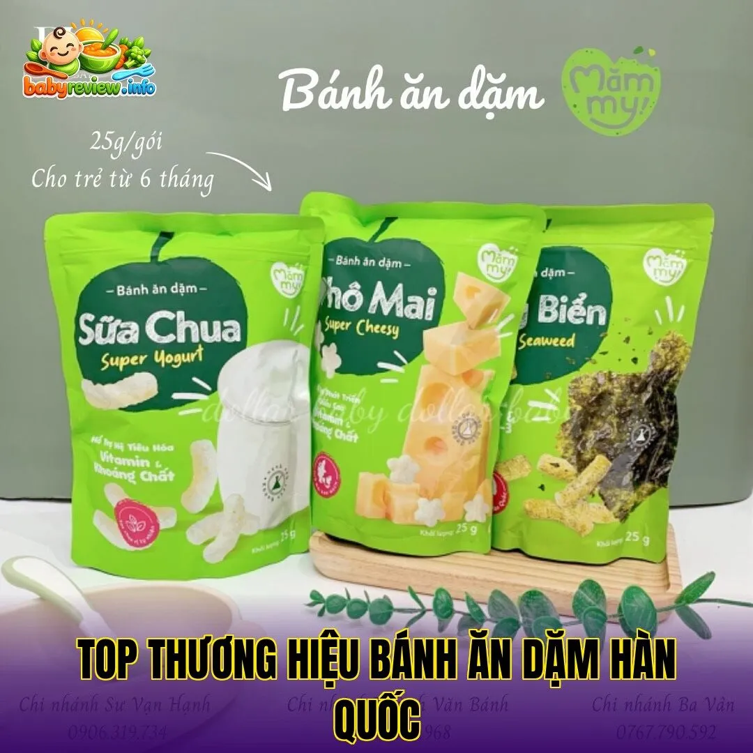 Top thương hiệu bánh ăn dặm Hàn Quốc