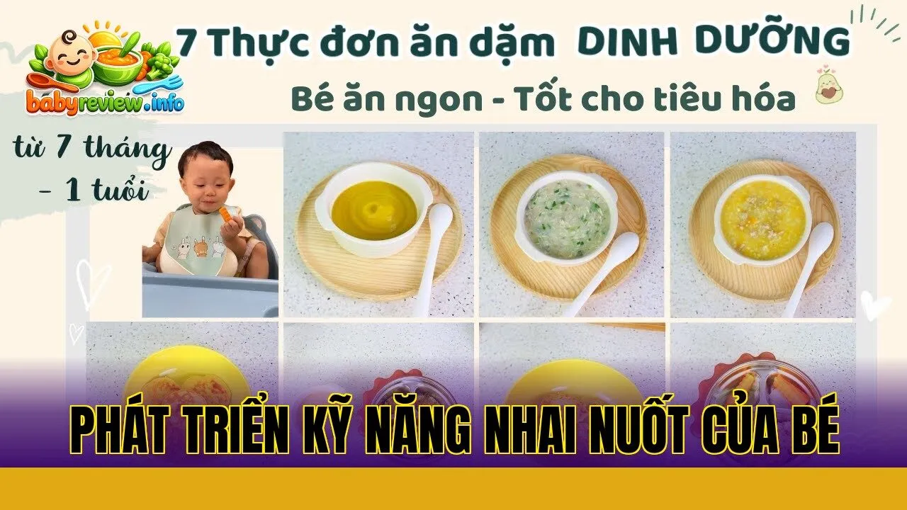 phát triển kỹ năng nhai nuốt của bé