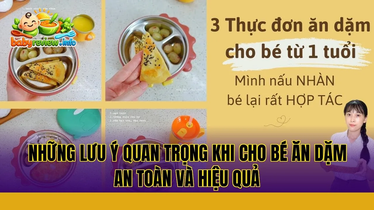 những lưu ý quan trọng khi cho bé ăn dặm an toàn và hiệu quả