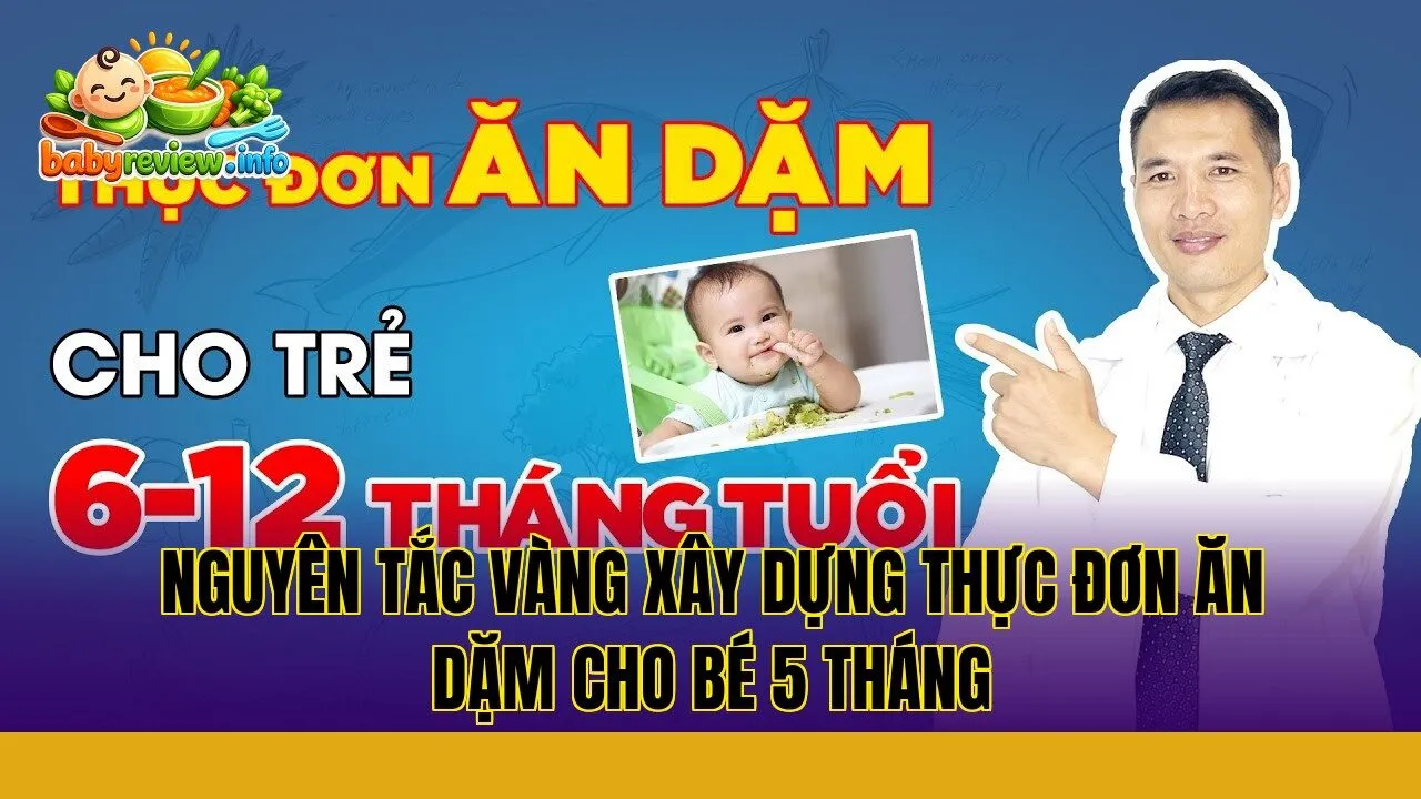 nguyên tắc vàng xây dựng thực đơn ăn dặm cho bé 5 tháng