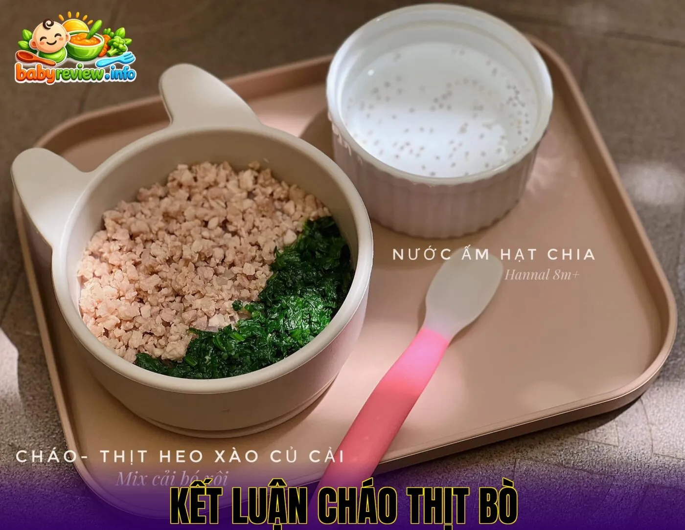 kết luận cháo thịt bò
