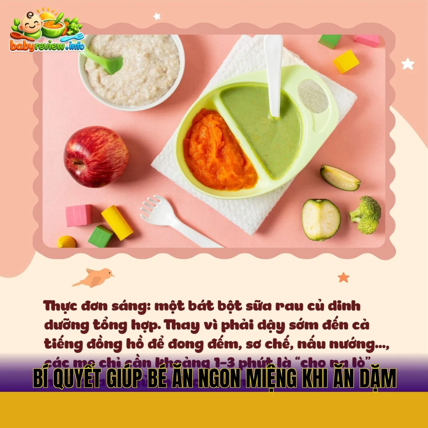 bí quyết giúp bé ăn ngon miệng khi ăn dặm