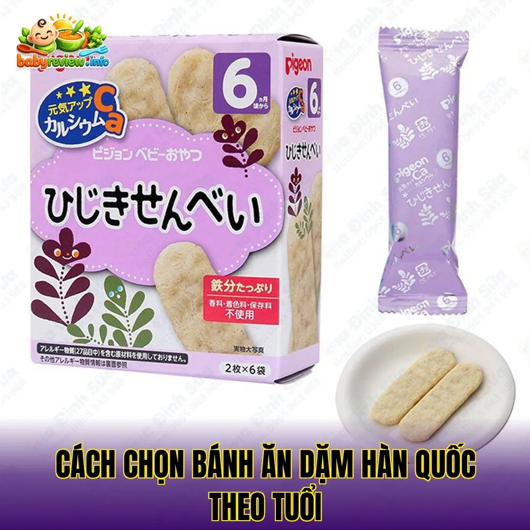 Cách chọn bánh ăn dặm Hàn Quốc theo tuổi