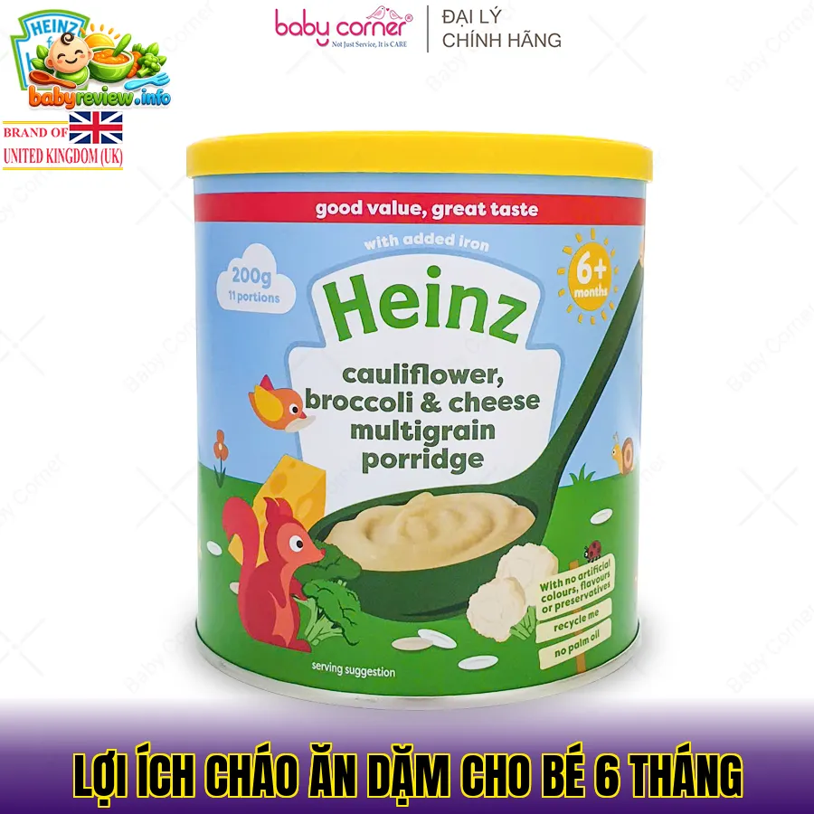 lợi ích cháo ăn dặm cho bé 6 tháng