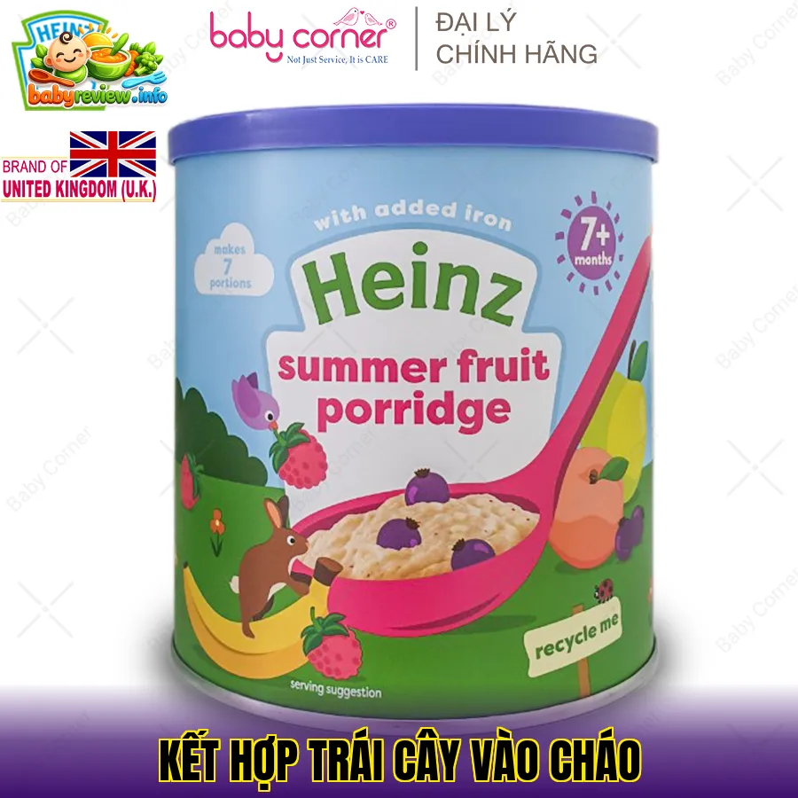 kết hợp trái cây vào cháo
