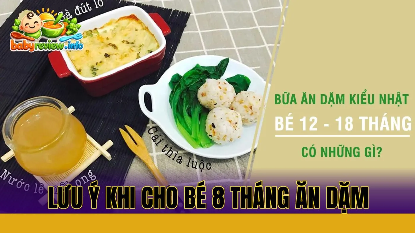 lưu ý khi cho bé 8 tháng ăn dặm