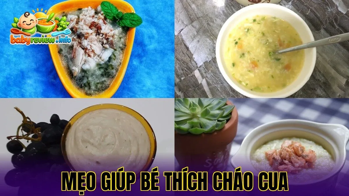 mẹo giúp bé thích cháo cua