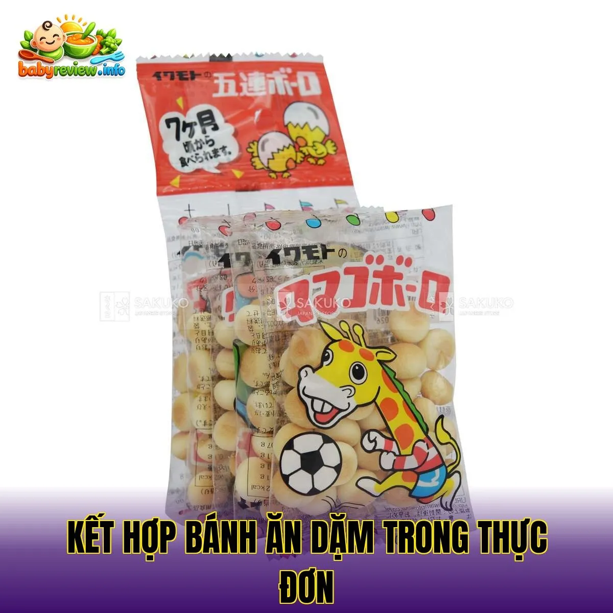 Kết hợp bánh ăn dặm trong thực đơn