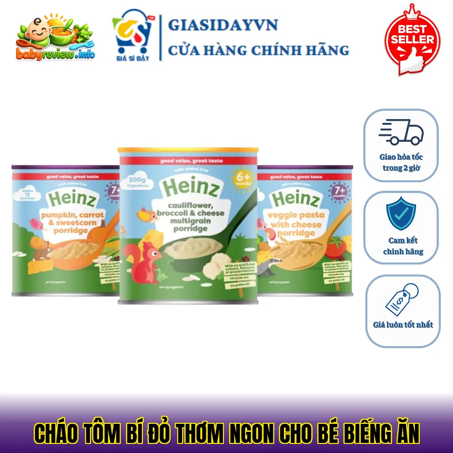 cháo tôm bí đỏ thơm ngon cho bé biếng ăn
