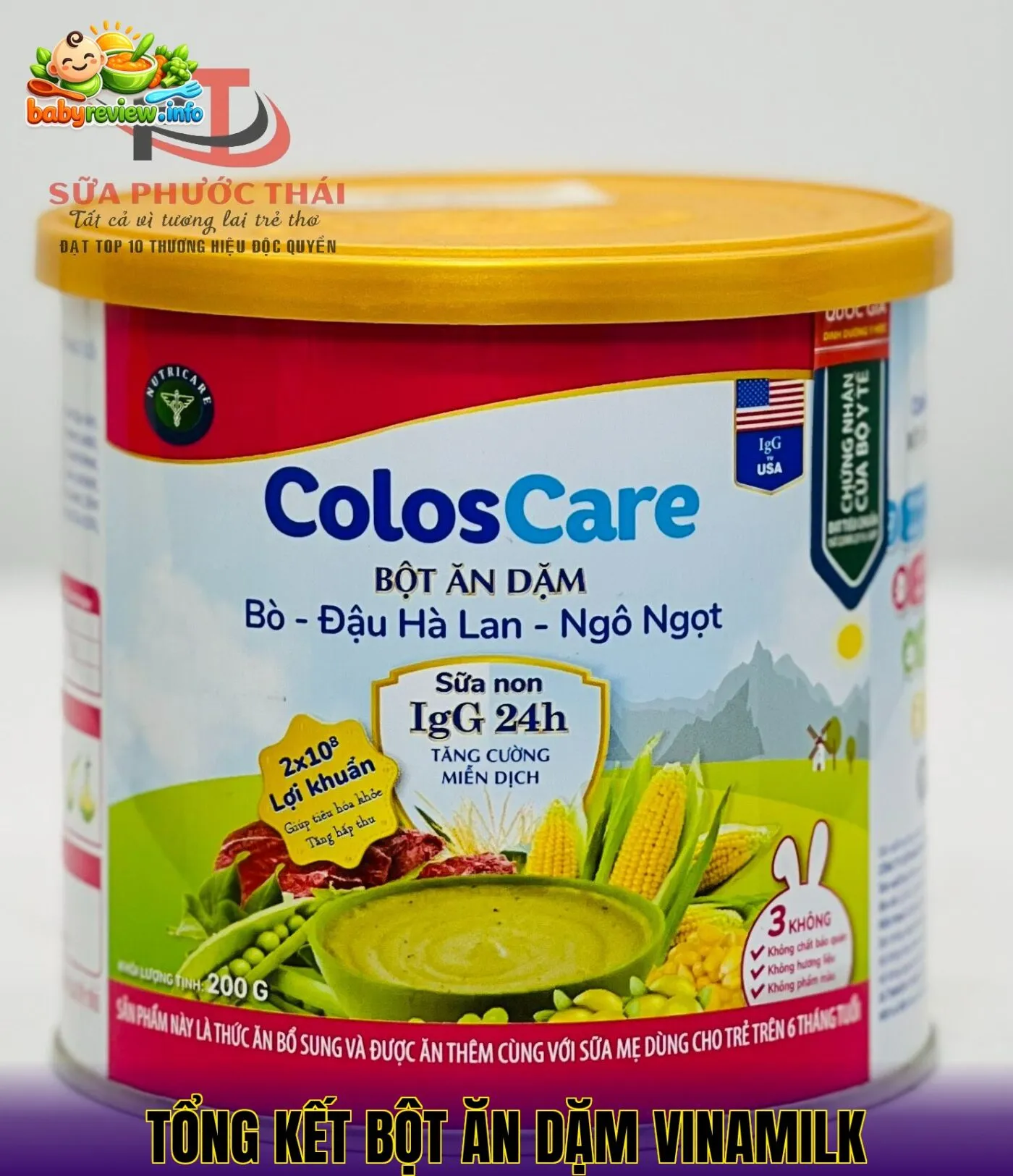 tổng kết bột ăn dặm Vinamilk