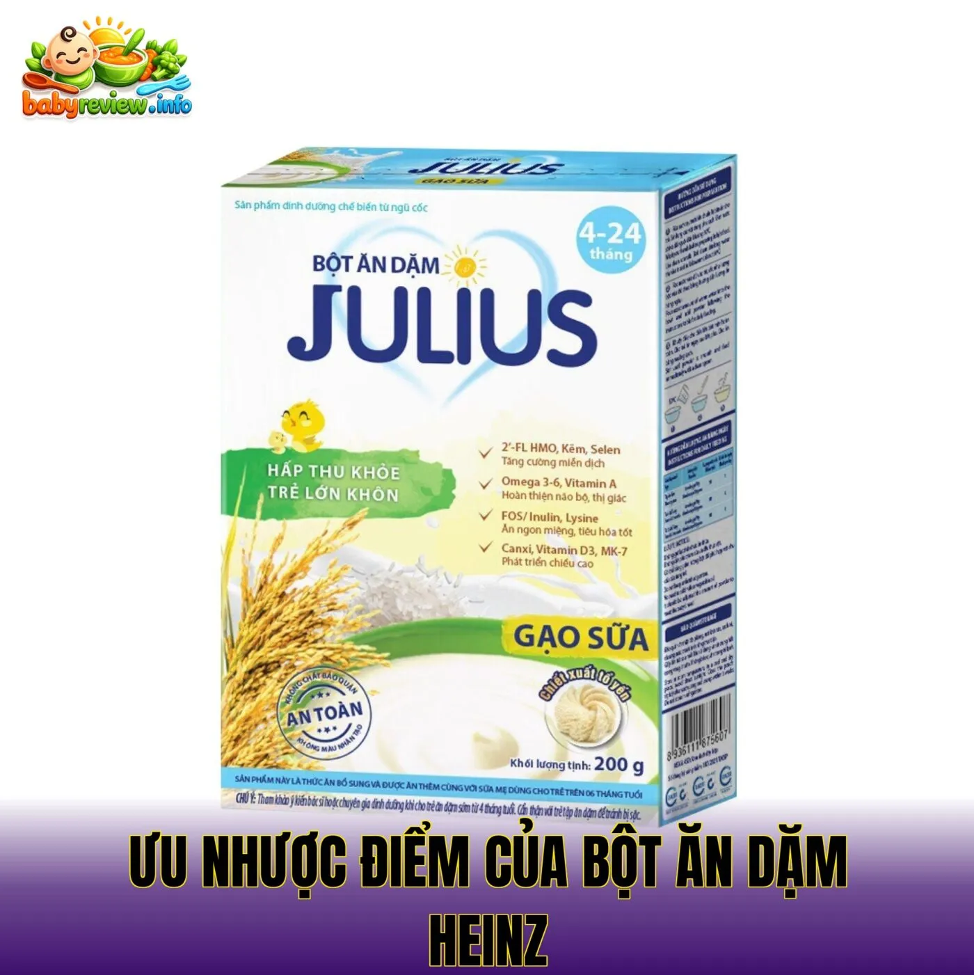 ưu nhược điểm của bột ăn dặm heinz
