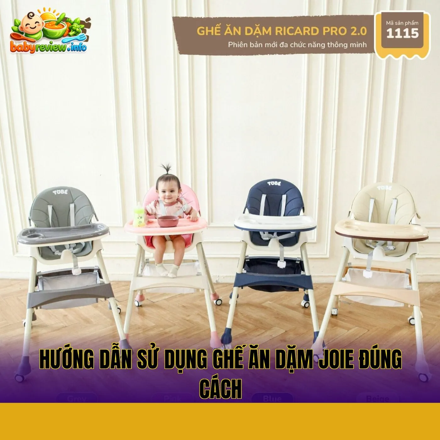 hướng dẫn sử dụng ghế ăn dặm joie đúng cách