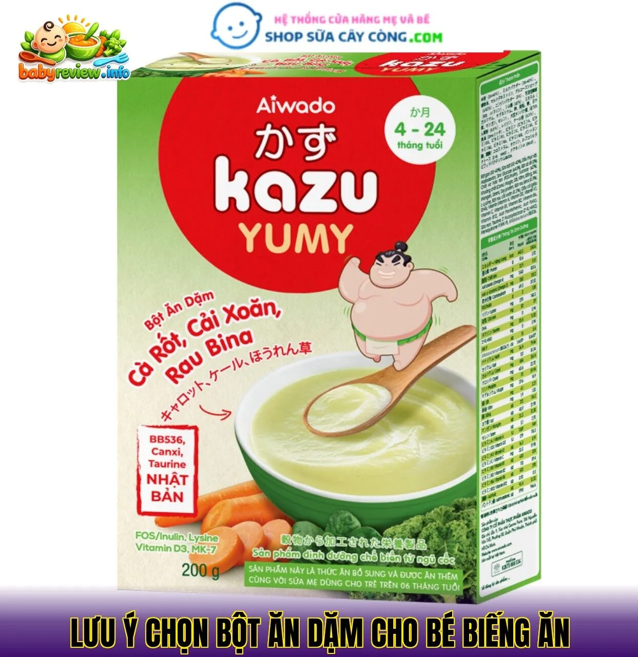 lưu ý chọn bột ăn dặm cho bé biếng ăn