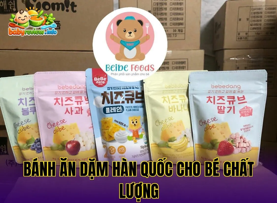 Bánh ăn dặm Hàn Quốc cho bé chất lượng