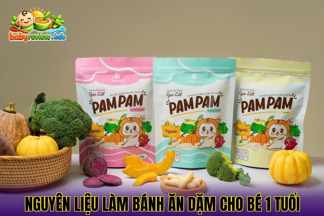 Nguyên liệu làm bánh ăn dặm cho bé 1 tuổi