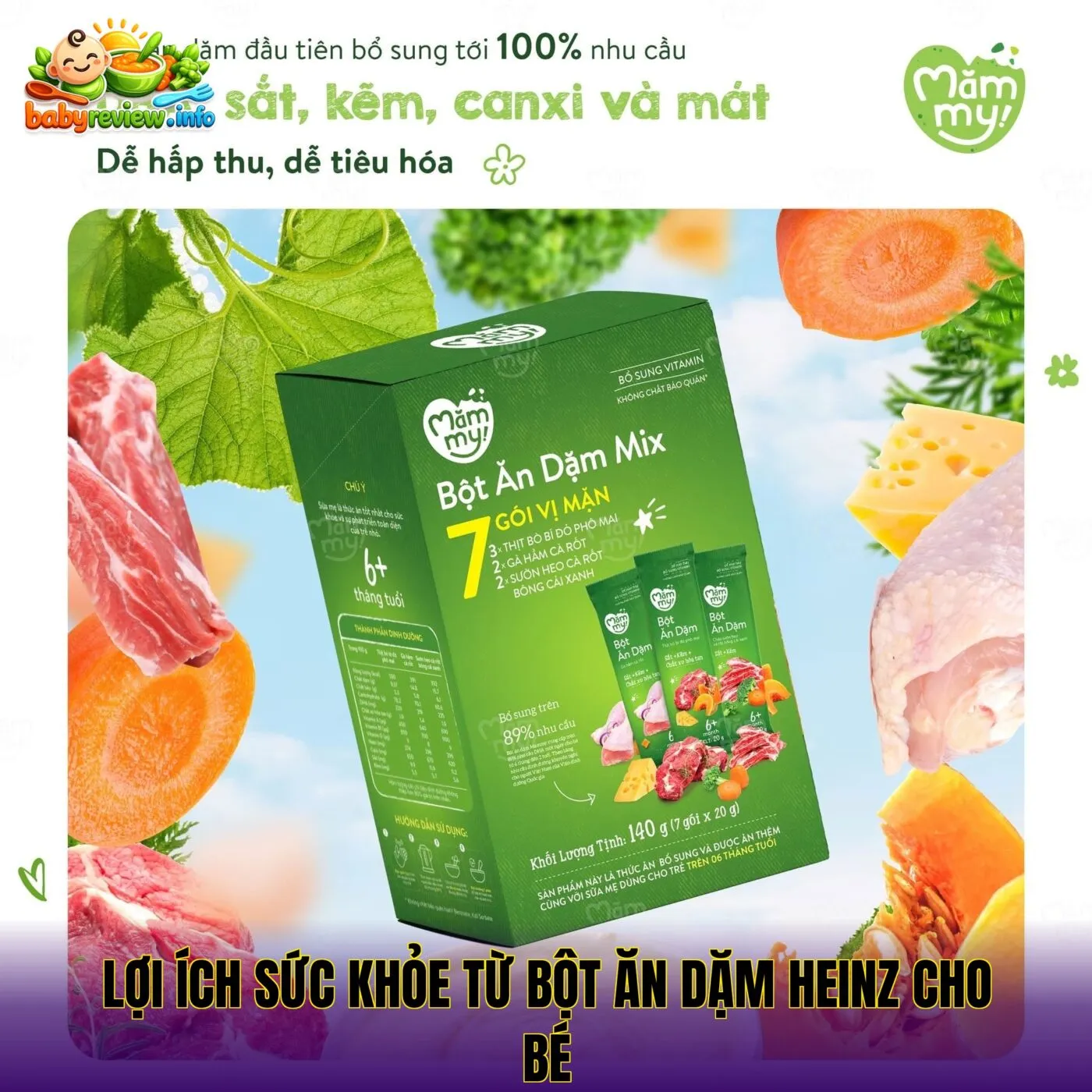 lợi ích sức khỏe từ bột ăn dặm heinz cho bé