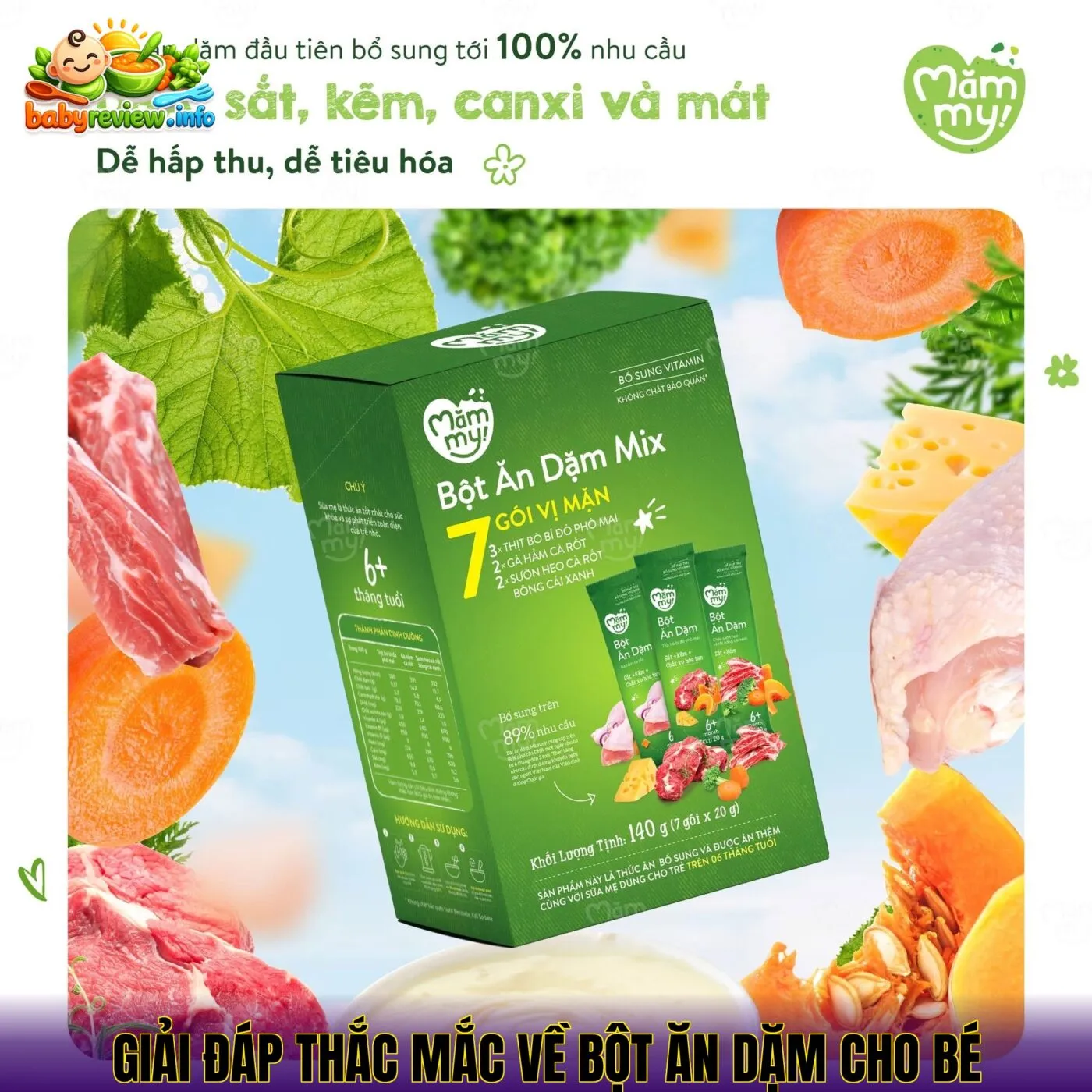 giải đáp thắc mắc về bột ăn dặm cho bé